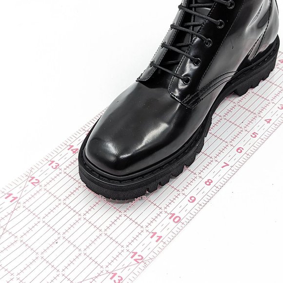 The Row Women Ranger Black Leather Lace-up Combat Boots size 9.5US EUR 39.5 - Picture 3 of 12